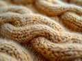 Knitted wool texture in close-up