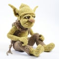 Knitted Yogi Character On White Background - Goblin Academia Style