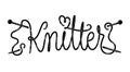 Knitter lettering logo. Isolated vector sign symbol. Typography set.