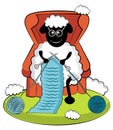 Knitting Cartoon sheep