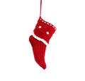Knitting Christmas sock