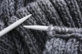 Knitting clothes close up