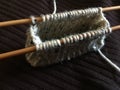 Knitting Coin Purse With 2 Bamboo Needles