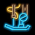 Knitting Detail neon glow icon illustration