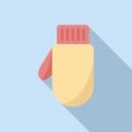 Knitting glove icon flat vector. Wool knit Royalty Free Stock Photo