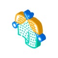 knitting hands knitting wool isometric icon vector illustration Royalty Free Stock Photo