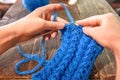Knitting with knitting needles : Royalty Free Stock Photo