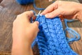 Knitting with knitting needles : Royalty Free Stock Photo