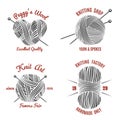 Knitting labels and knitwear logo
