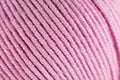 Pink wool thread ball macro closeup Royalty Free Stock Photo