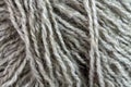 Raw white wool thread ball macro closeup Royalty Free Stock Photo
