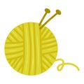 Knitting Needle Pins Wool Clew Balls Doodle Drawing Royalty Free Stock Photo