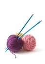 Knitting Needles and Yarn Royalty Free Stock Photo
