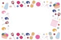 Knitting Needlework Frame with Yarn and Accessories. Royalty Free Stock Photo