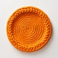 Bright Orange Crochet Dish: A Stunning Still Life Photo