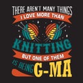 Knitting Quote and Saying good for print design Royalty Free Stock Photo