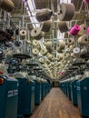 Knitting Room Inside Textile Mill Royalty Free Stock Photo