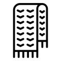 Knitting scarf icon, outline style