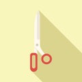 Knitting scissors icon flat vector. Wool knit Royalty Free Stock Photo