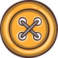 Knitting sewing symbol needlework icon button made by hands Royalty Free Stock Photo