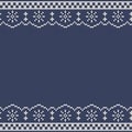 Knitting texture seamless vector background with winter, Christmas pattern. Xmas sweater design Royalty Free Stock Photo