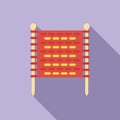 Knitting tool icon flat vector. Wool knit Royalty Free Stock Photo