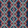 Knitting variegated seamless pattern