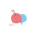 Knitting Vintage Logo, Tailor, Needle, Yarn, Fashion Retro Simple Logo, Sign, Icon Vector Design