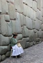 Knitting woman in Cuzco, Peru