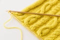 Knitting wool and knitting needles Royalty Free Stock Photo