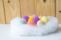 knitting yarns eggs Royalty Free Stock Photo