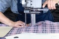 A Knitwear cutter, sewing production, fabric cage