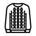 knitwear knitting wool line icon vector illustration