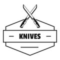 Knive logo, simple black style