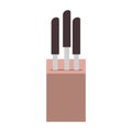 Knives cutlery cooking isolated icon design