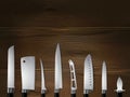 Knives Wooden Realistic Background
