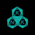 KNK creative minimalist letter logo. KNK unique vector initials alphabet letter logo design Royalty Free Stock Photo