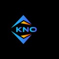 KNO abstract technology logo design on Black background. KNO creative initials letter logo concept Royalty Free Stock Photo