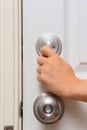 Knob lock in door for protect Royalty Free Stock Photo
