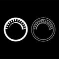 Knob regulation handle variation value regulating sign regulate level concept tuning button set icon white color vector