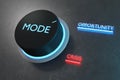 A knob to turn crisis into an opportunity. Business vision and strategy concept. 3D renderings Royalty Free Stock Photo