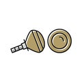 knobs pull hardware furniture fitting color icon vector illustration Royalty Free Stock Photo