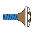 knobs pull hardware furniture fitting icon color illustration Royalty Free Stock Photo