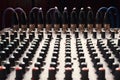 Knobs of a studio soundboard Royalty Free Stock Photo