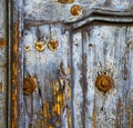 knocker wood door castiglione olona italy