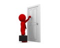 knocking at a door Royalty Free Stock Photo