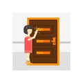 Knocking icon vector sign and symbol isolated on white background, Knocking logo concept
