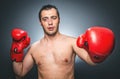 Knockout - Funny boxer Royalty Free Stock Photo