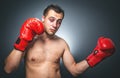 Knockout - Funny boxer Royalty Free Stock Photo