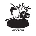 Knockout icon isolated on background